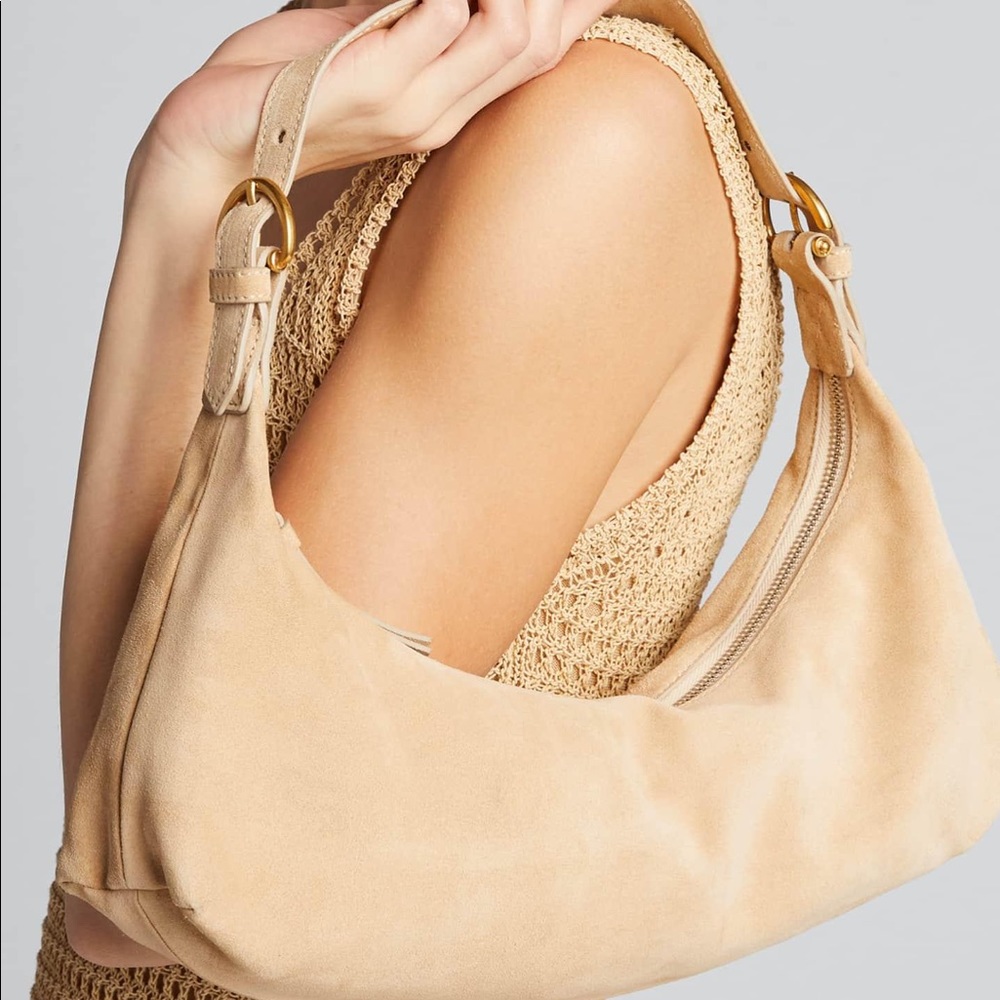 (SOLD) BY FAR Mara Suede Shoulder Bag - Picture 3 of 4